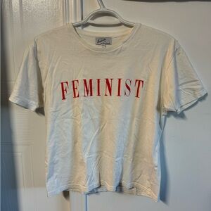 feminist shirt from bamboo blonde, barely worn, smoke free house
